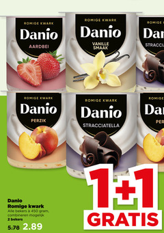  danone danio kwark 1 2 450 romige aardbei vanille perzik stracciatella bekers combineren 