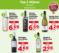  witte wijn rode 2 3 4 5 8 10 80 barone montalto bianco fles top wijnen januari alcoholvrij rosso supermarkt keer 0.0 mcguigan zero shiraz 69 hardys chardonnay simply white alcohol free wine 3.99 