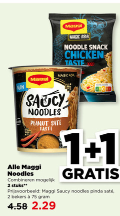  maggi noodles 1 2 new asia noodle snack chicken taste saucy peanut sate combineren stuks nutri score 100g pinda bekers 