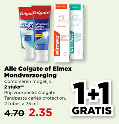  elmex colgate tandpasta 1 2 caries protection triple action anti sensitive mondverzorging combineren stuks tubes ml 