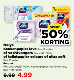  nalys keukenpapier toiletpapier 3 9 12 18 50 inspired by vochtvangers ultra soft zachtheid douceur peau mega pack x18 love pak rollen velours 