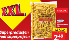  patat 100 superprijzen nutri score you verse friet frites voorgebakken b huile tournesol megazak koeling 1 2 kilo 