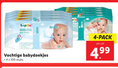  lupilu billendoekjes 4 100 sensitive baby wipes vochtige babydoekjes stuks fort pack 