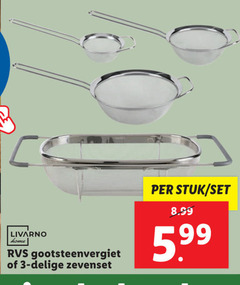  zeef vergiet 3 livarno home rvs gootsteenvergiet zevenset stuk 5.99 