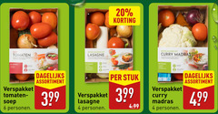  groentenpakket soepgroenten 2 4 6 20 30 44 750 soep tomaten town wortel solos wereldgerecht lasagne papa lasagnesaus curry madras tomaat melk casa rode peper porties verspakket personen dagelijks assortiment 7 stuk min 