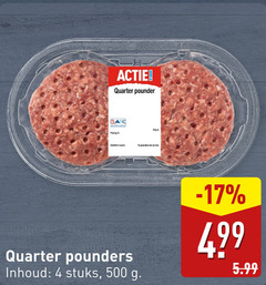  hamburgers 4 500 quarter pounder pig pounders inhoud stuks 5.99 