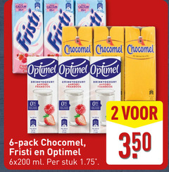  optimel chocomel fristi drinkyoghurt chocolademelk 2 6 31 100 200 350 calcium aardbei framboos enige pack ml stuk 