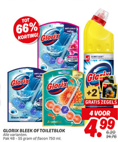  glorix bleekmiddel toiletblok 4 750 anti kalk fresh blauw water bleek pak flacon ml magnolia roma essentials 2 zegels 