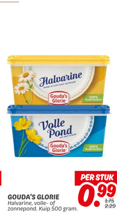  goudas glorie margarine 100 500 licht brood halvarine volle pond zonnepond kuip stuk 