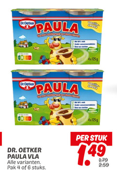  dr oetker vla 4 6 paula vanille pak stuks stuk 