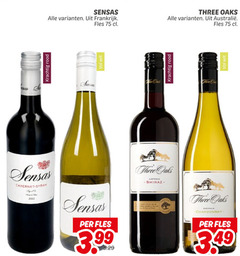  witte wijn rode 2022 sensas frankrijk fles three rood cabernet syrah 3.99 wit shiraz australia chardonnay 