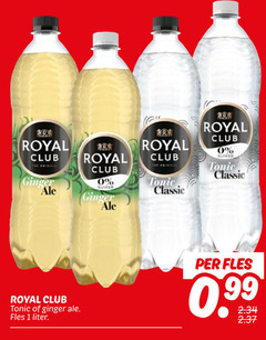  royal club frisdrank 1 original ginger suiker tonic classic fles liter 