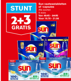  sun vaatwasmiddel 1 2 3 5 99 100 vaatwastabletten capsules soorten stuks brilliant shine new cleaning improved formula protects your effective eco short save water energy stains bio all with naturally ingredients 