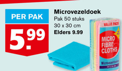  microvezeldoekjes 30 50 pak 5.99 microvezeldoek stuks cm elders pack micro fibre cloths 