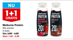  melkunie zuivelsnack milkshake 1 2 20 225 250 protein soorten stuks raspberry chocolate strawberry shake ml 