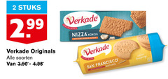  verkade biscuit 2 stuks originals soorten nizza kokos laagje suiker originale san francisco naturel 