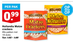  hollandia crackers 16 pak pakken stuks naturel volkoren 