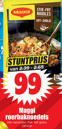  maggi noodles 1 15 30 99 100 serveertip tip serve fry soy garlic min pan energy roerbaknoedels pak 