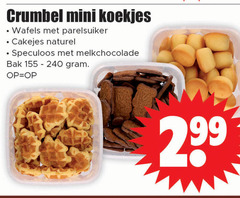  biscuit 240 mini koekjes wafels cakejes naturel speculoos melkchocolade bak 