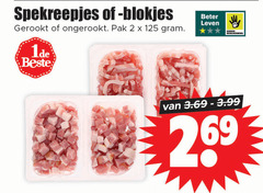  spekreepjes 2 blokjes gerookt ongerookt pak beter leven dieren bescherming 69 