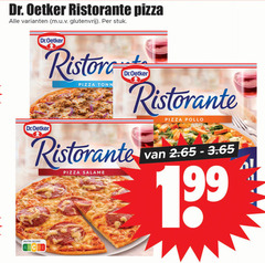  dr oetker diepvriespizza 2 dr. ristorante pizza glutenvrij stuk dr.oetker salame pollo nutri score 