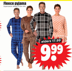  herenpyjama damespyjama fleece pyjama maten xxl elders 99 