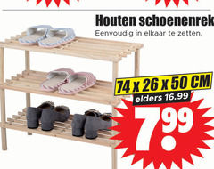  schoenenrek 26 50 houten cm elders 