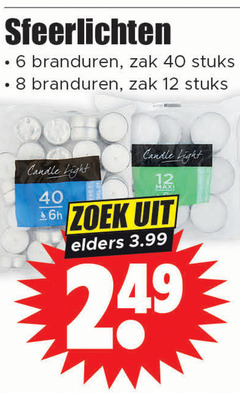  theelichten 6 8 12 40 sfeerlichten branduren zak stuks candle light maxi zoek elders 3.99 