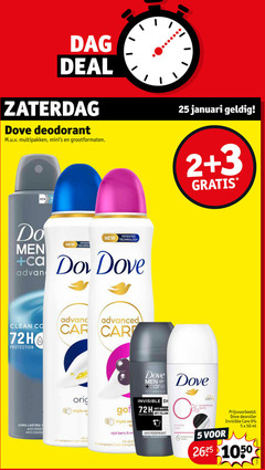  dove deodorant 2 3 5 25 50 2625 dag deal zaterdag multipakken grootformaten new men technology clean co 72h protection advance advanced car lasting anti orig triple januari care invisible white yellow aluminium salts moisturising cream deoroller ml berry wa anti-perspirant transpirant transpiral 