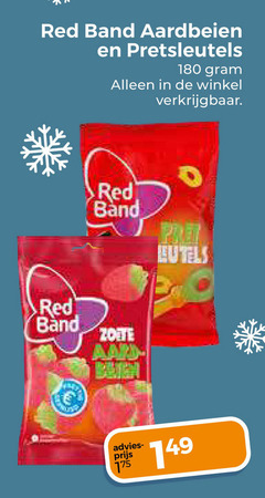  red band snoep 180 aardbeien sleutels 