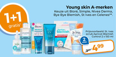  gezichtsreiniging 1 2 150 young skin merken nivea derma bye blemish st. scrub apricot control ml 