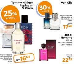  tommy hilfiger van gils joop eau de toilette 25 30 40 replay oliver girl basic instinct ml homme heren 