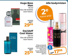  davidoff hugo boss eau de toilette 2 250 man ml heren 2e halve 80 cool water be guess noir dkny bodymist orchard street seductive 