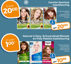  schwarzkopf garnier nutrisse blonde poly palette haarkleuring 2 100 dura stuks 2e natural easy paletle donkerblond 