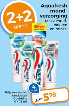  aquafresh tandpasta tandenborstel 2 4 100 mondreinigingsproducten verzorging ml wall pack protection pakken coolmint 