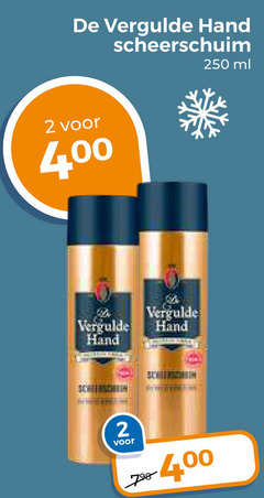  de vergulde hand scheerschuim 2 250 ml 