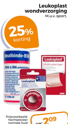  leukoplast wondverzorging 25 sport cone contact hechtpleister huid 