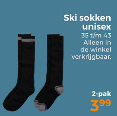  skisokken 2 35 ski sokken unisex pak 