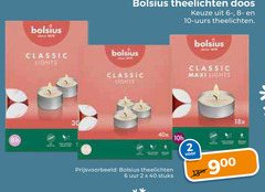  bolsius theelichten 2 6 10 40 doos classic maxi lights uur stuks 