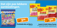  fruit-tella look-o-look snoep 44 200 pas mentos pieces fruit staafjes aardbei zure veters fruittella mix aardbeiveters 