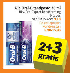  oral-b tandpasta 2 3 5 7 oral b ml pro expert bescherming tubes varieeren protection vitalize des taches 