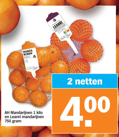  mandarijnen 1 2 200 750 manda nature rijk vitamine achterzijde kilo zoet sappig hood netten 00 