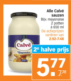  calve mayonaise 2 650 id sauzen potten ml varieeren 2e halve 