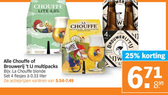  brouwerij t ij la chouffe speciaalbieren 4 25 lite licht light bling belge blonde belgisch blond belgian beer 330ml origineel legere multipacks liter varieeren 6 5 