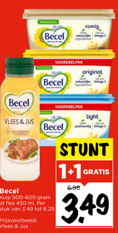  becel margarine olie en vetten 1 3 100 450 romig natuurlijke omega ingredient vlees jus omega3 original ingredienten light kuip fles ml stuk 