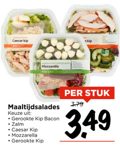  maaltijdsalade 50 caesar kip mozzarella maaltijdsalades gerookte bacon zalm stuk 