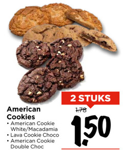  biscuit 2 american cookie white macadamia lava choco double choc stuks 1 50 