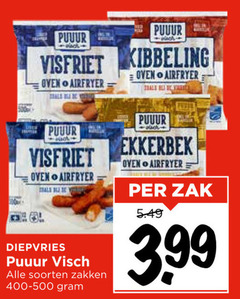  kibbeling visfriet oven airfryer diepvries soorten zakken zak 3.99 