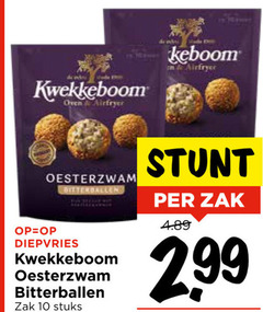  kwekkeboom bitterballen 10 oven airfryer oesterzwam diepvries zak stuks 