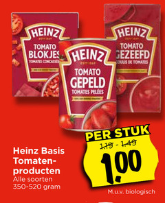  heinz tomatenblokjes tomatenpuree tomato blokjes gezeefd tomates concasse coulis basis tomaten soorten stuk 1 00 biologisch 